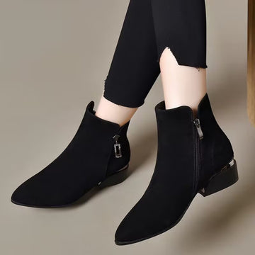 SH443 - Luxe Low-heeled Ankle Boots